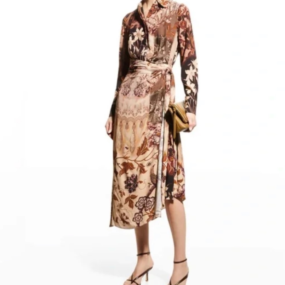 Kobi Halperin wrap dress is earth tones size XL